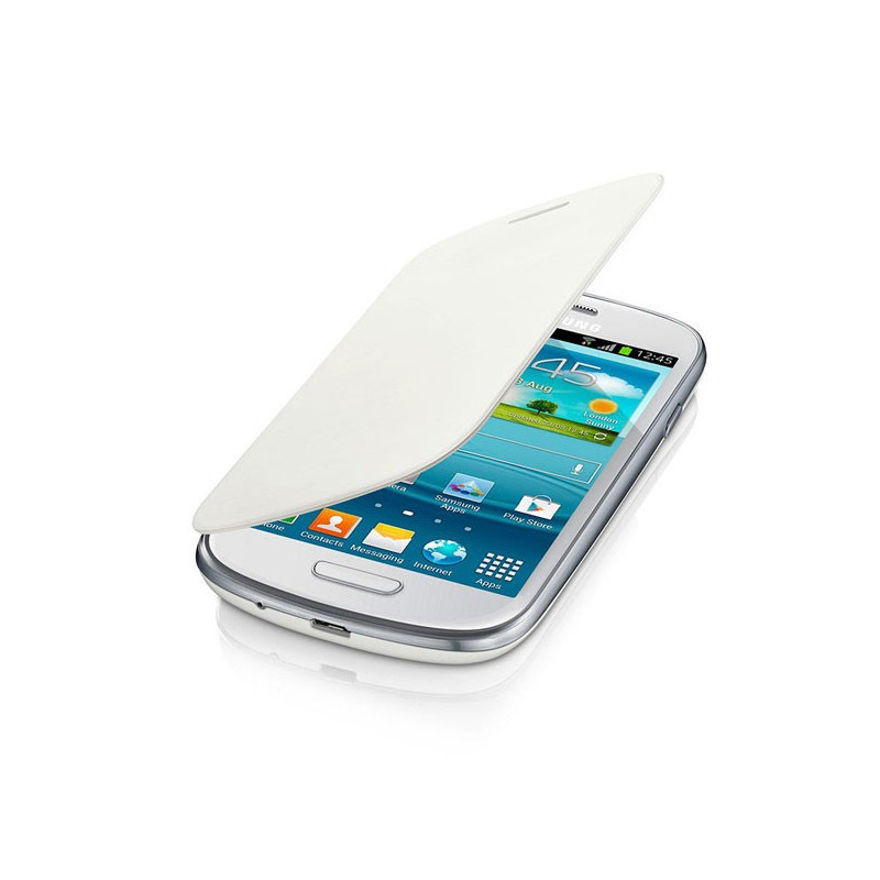 Etui Flip Cover pour Samsung Galaxy S3 mini - Blanc
