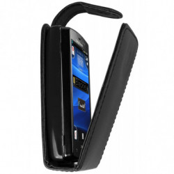 Housse Étui rigide à Rabat avec Languette aimantée pour Sony Ericsson Xperia X10 mini pro - Noir