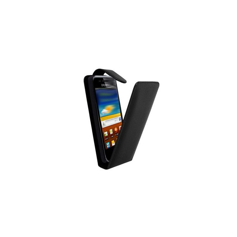 Housse Étui rigide à Rabat avec Languette aimantée pour Samsung Galaxy Ace Plus (S7500) - Noir