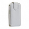 Housse Étui rigide à Rabat avec Languette aimantée pour Samsung Galaxy Ace (S5830) - Blanc