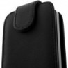 Housse Étui rigide à Rabat avec Languette aimantée pour Nokia 5530 XpressMusic - Noir - Interieur Marron