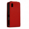 Housse Étui rigide à Rabat avec Languette aimantée pour Samsung S5230 Player One - Rouge