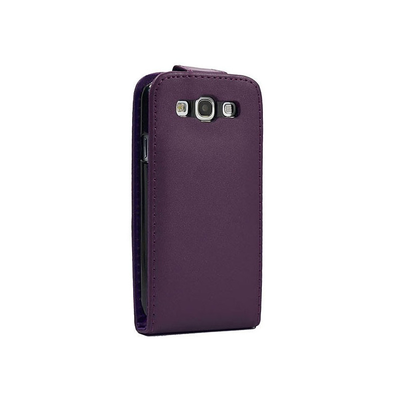 Housse Étui rigide à Rabat avec Languette aimantée pour Samsung Galaxy S3 - Violet