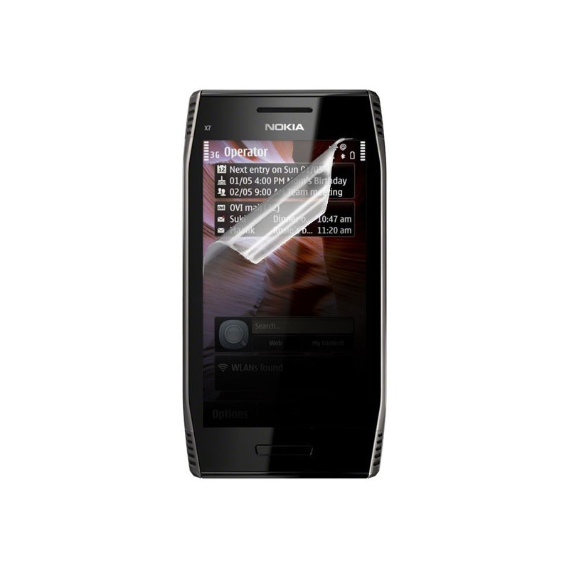 Film de Protection Deluxe avec Applicateur et Serviette de Nettoyage - Effet Privé pour Nokia X7-00