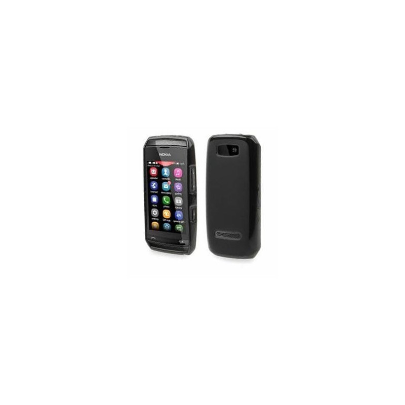 Coque Semi-Rigide JELLY CASE pour Nokia Asha 305/Asha 306 - Noir