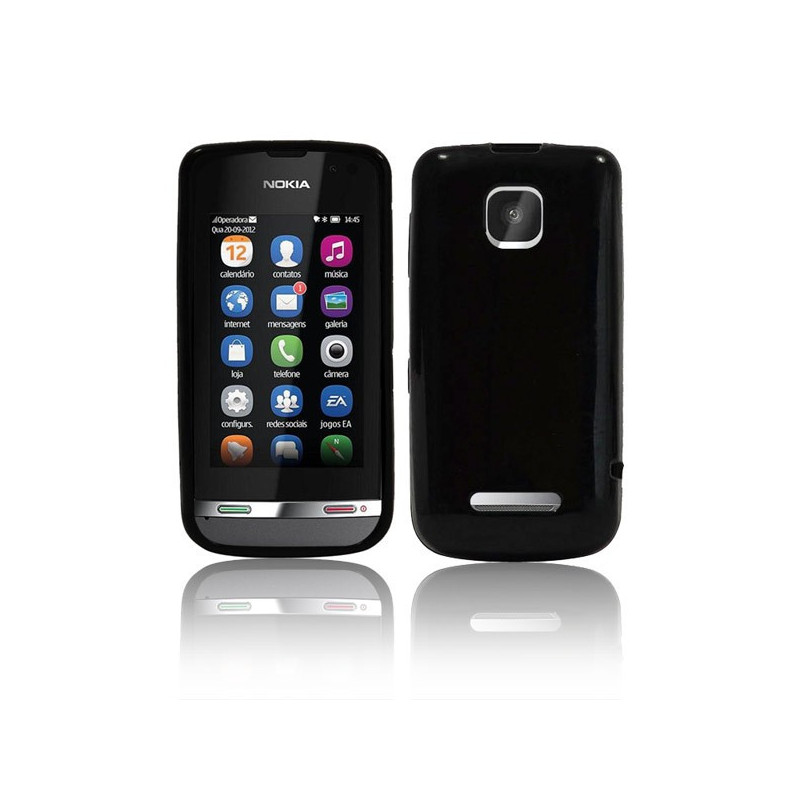 Coque Semi-Rigide JELLY CASE pour Nokia Asha 311 - Noir