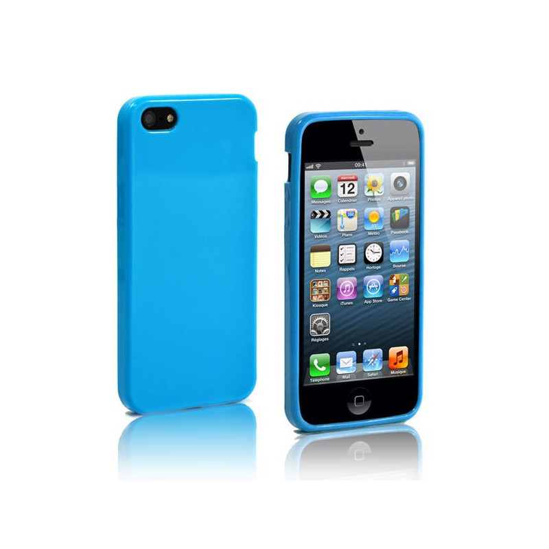 Coque Semi-Rigide JELLY CASE pour Apple iPhone 5/5S/SE - Bleu Turquoise
