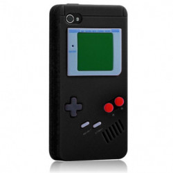 Coque Souple Motif Game boy en silicone pour Apple iPhone 4/4S - Noir