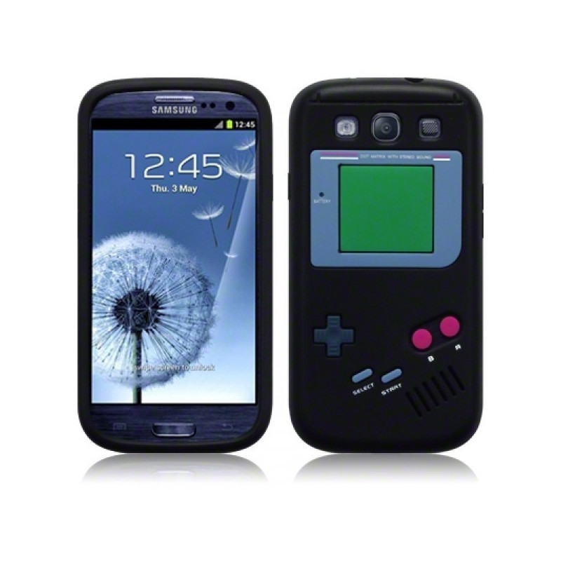 Coque Souple Motif Game boy en silicone pour Samsung Galaxy S3 - Noir