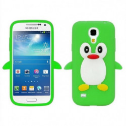 Coque Souple Motif Pingouin en silicone pour Samsung Galaxy S4 - Vert