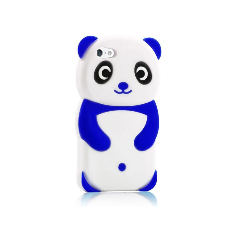 Coque Souple Motif Panda en silicone pour Apple iPhone 5/5S/SE - Bleu Roi