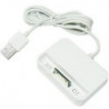 Station de charge avec Cable-usb Inclus pour Apple iPhone 4/4S - Blanc